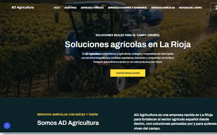 Portada de la web de AD Agricultura