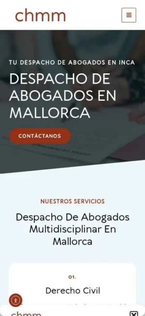 Captura de CHMM Abogados (móvil)