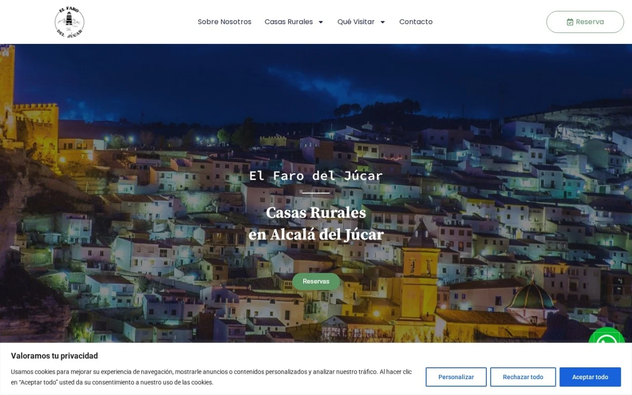 Web de El Faro del Júcar vista en ordenador