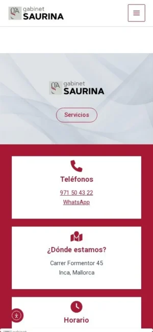 Captura de Gabinete Saurina (móvil)